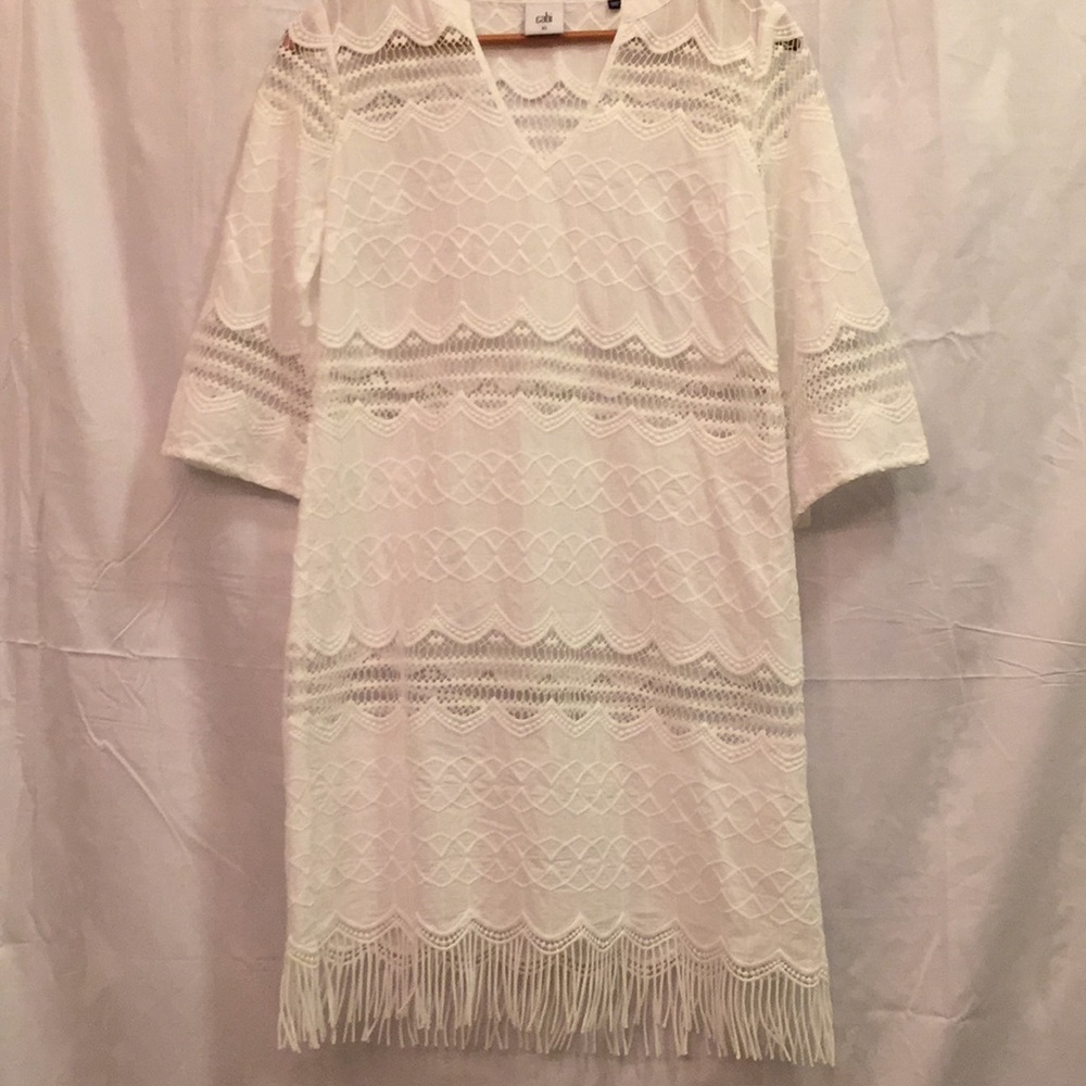 Cabi White Dress/ Coverup